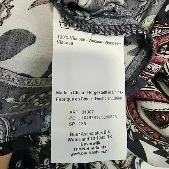 NWT‎ YEST LADIES Gray PULLOVER Top Tunic Length Paisley Print USA Sz. 14 - Picture 4 of 8